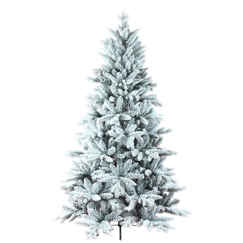 5ft PE/PVC Mixed Flocking Automatic Tree Environmentally Friendly Fireproof Artificial Christmas Flocked Tree