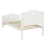 Twin Size Wood Platform Bed with Headboard,Footboard and Wood Slat Support