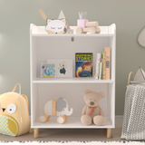 Kids 3-Tier Bookcase, Children's Book Display, Bookshelf Toy Storage Cabinet Organizer for Children's Room, Playroom, Nursery