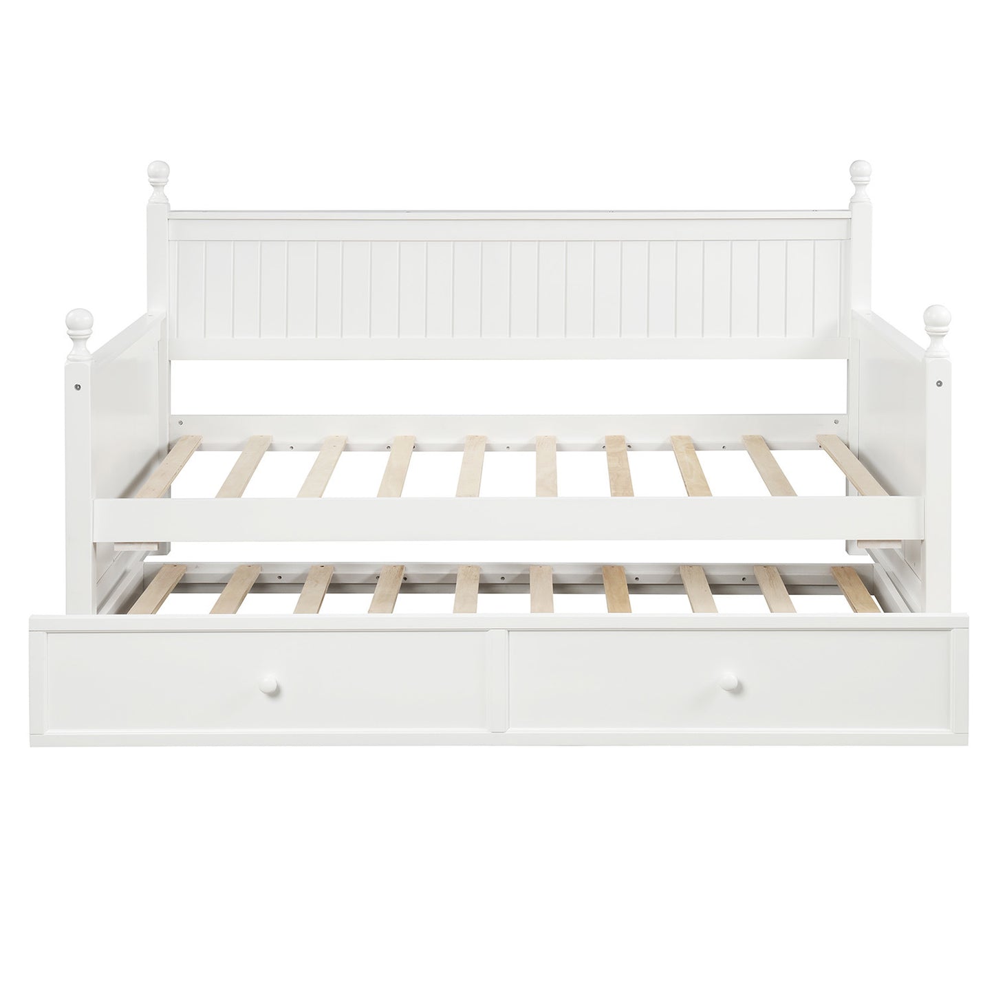 Twin Size Wood Daybed with Twin Size Trundle