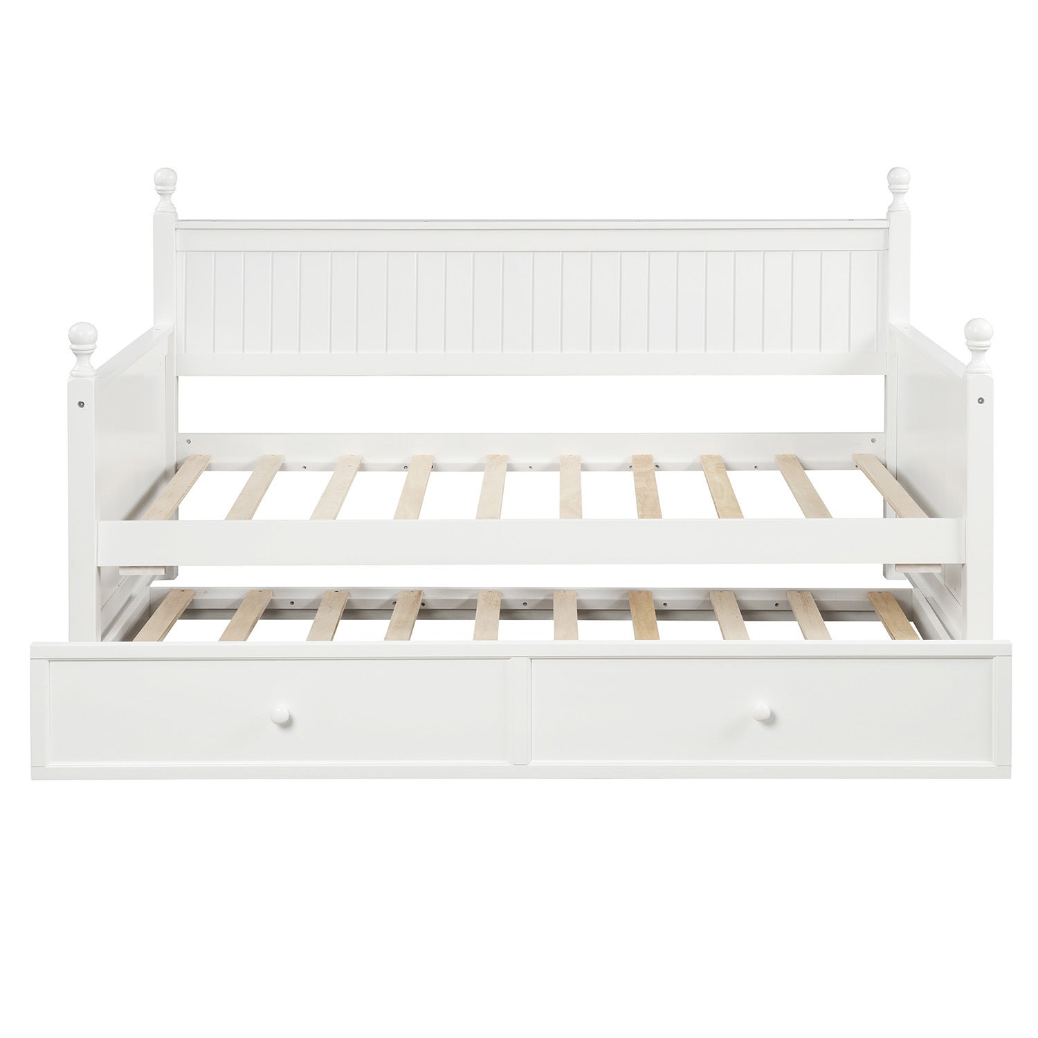 Twin Size Wood Daybed with Twin Size Trundle