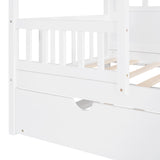 Twin Size Wood House Bed With Twin Size Trundle, Wooden Daybed