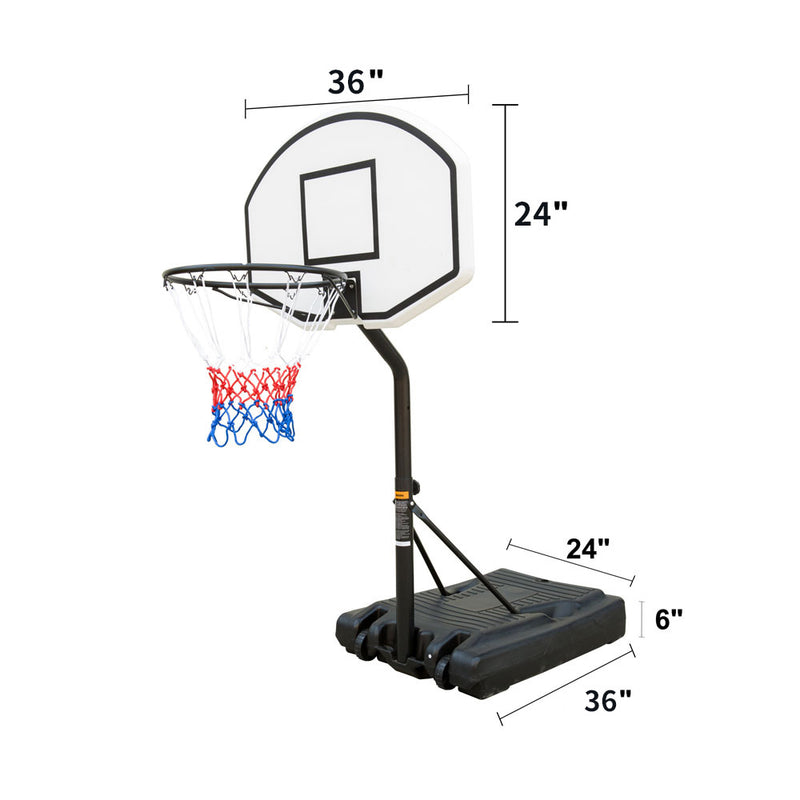 Portable Poolside Basketball Hoop Swimming Pool 3.1ft to 4.7ft Height-Adjustable Basketball System Goal Stand for Kids