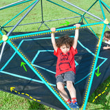 13ft Geometric Dome Climber Play Center, Kids Climbing Dome Tower with Canopy, Rust & UV Resistant Steel Supporting 1000 LBS