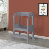 Child Standing Tower; Step Stools for Kids; Toddler Step Stool for Kitchen Counter; Gray