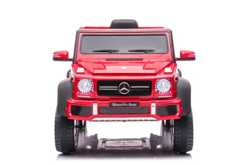 Kids Ride On Cars, Licensed Mercedes-Benz Electric Car for Kids with 6 Wheel Shock Absorber, 24V7AH Super Battery Powered Toy with Remote and Leather Seat,3 Speeds,Music,Horn,LED Lights
