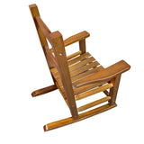 Children's rocking white chair- Indoor or Outdoor -Suitable for kids-Durable-populus wood-oak