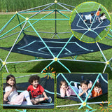 13ft Geometric Dome Climber Play Center, Kids Climbing Dome Tower with Canopy, Rust & UV Resistant Steel Supporting 1000 LBS