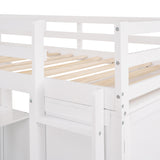 Twin size Loft Bed with Drawers,Desk,and Wardrobe
