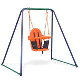 2-in-1 Single Swing and Toddler Swing Orange