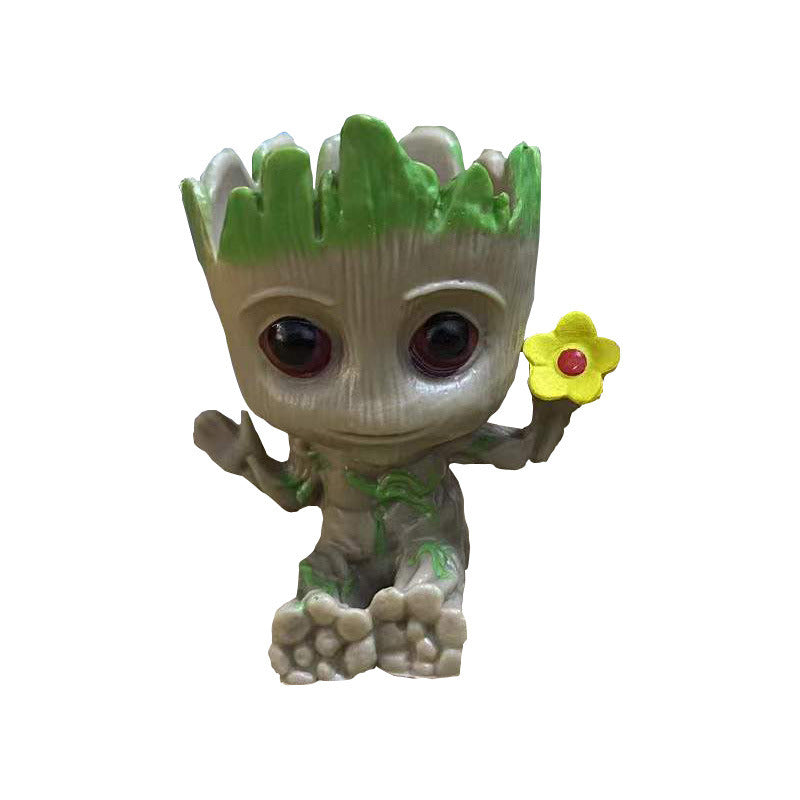 Guardians of the Galaxy Groot Flower Pot Bird's Nest Tree Man Groot Tree Man Hand Ornament