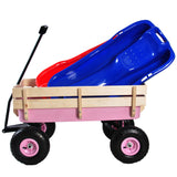 Outdoor&nbsp;Wagon&nbsp;All&nbsp;Terrain&nbsp;Pulling&nbsp;w/Wood&nbsp;Railing&nbsp;Air&nbsp;Tires&nbsp;Children&nbsp;Kid&nbsp;Garden