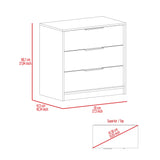 Kaia 3 Drawers Dresser; Superior Top -White