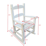 Children's rocking white chair- Indoor or Outdoor -Suitable for kids-Durable-populus wood