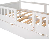 Twin Size House Bed Wood Bed with Twin Size Trundle