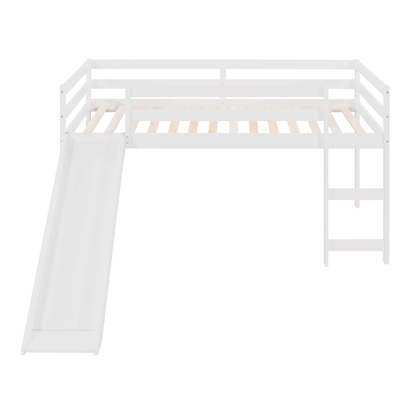 Loft Bed with Slide;  Multifunctional Design;  Twin