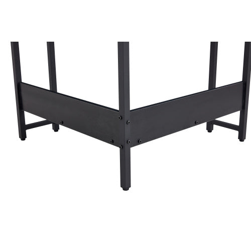 Computer Desk; Corner Desk With Smooth Keyboard Tray& Storage Shelves ; Compact Home Office; Small Desk With Sturdy Steel Frame As Workstation For Small Space; BLACK; 28.34''L 24''W 30.11''H