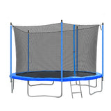 12FT Trampoline with Safety Enclosure Net,Heavy Duty Jumping Mat and Spring Cover Padding for Kids and Adults, Ladder