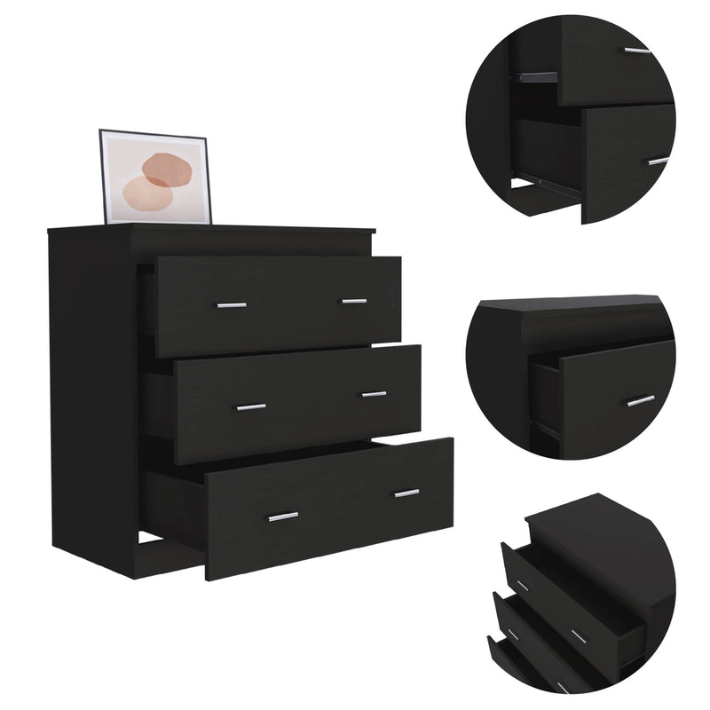 Calvetta 3-Drawer Dresser Black Wengue