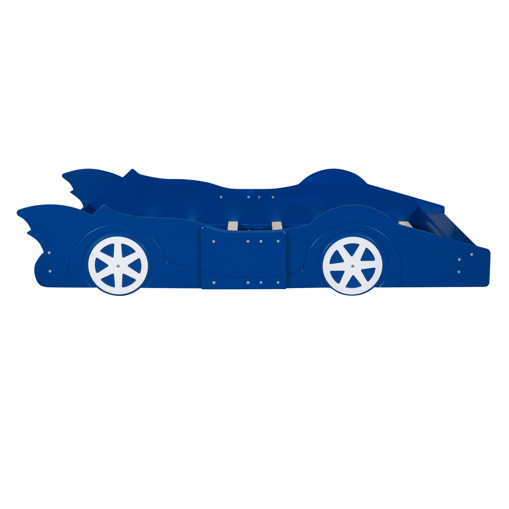 Twin Size Race Car-Shaped Platform Bed with Wheels