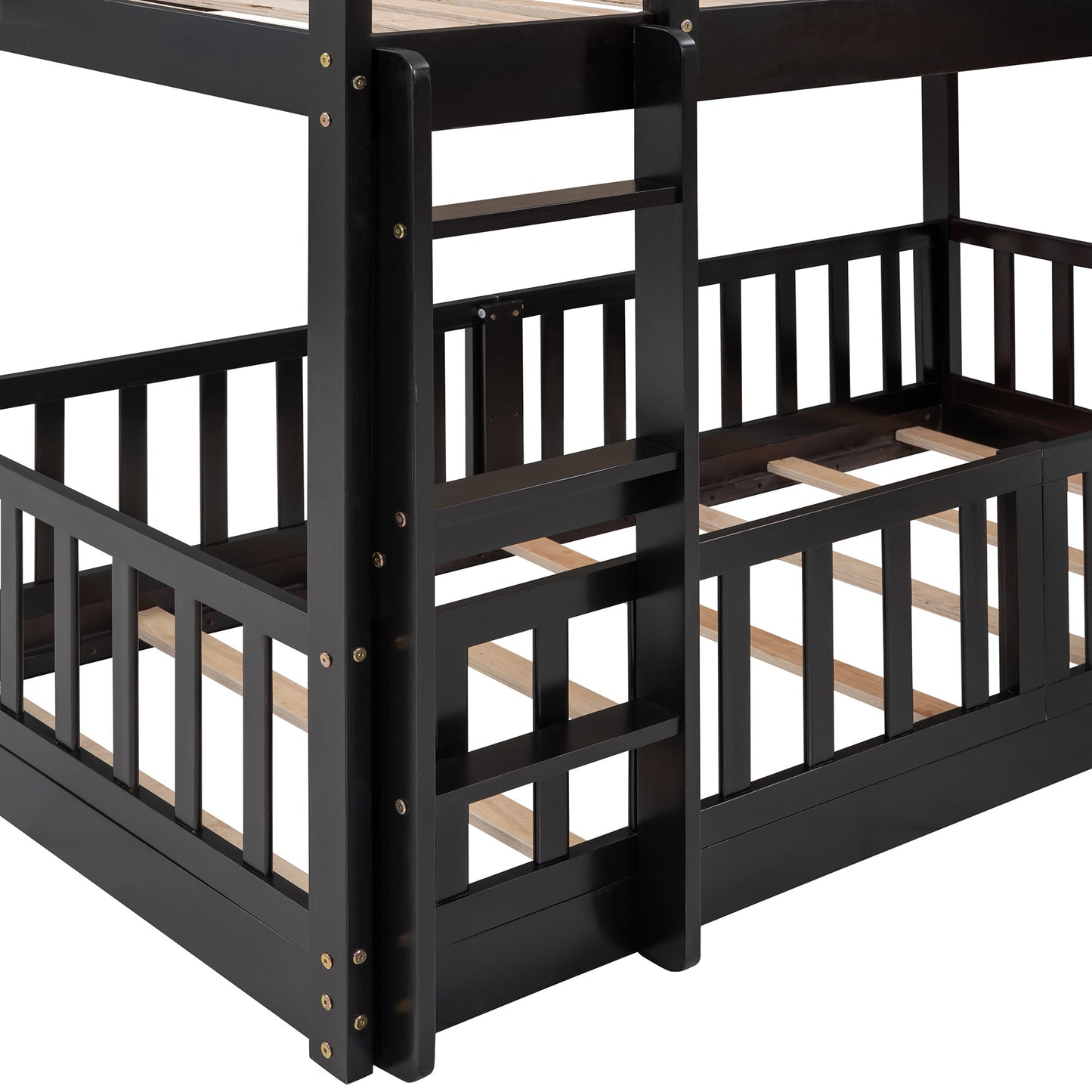 Twin Over Twin Bunk Bed with Slide and Ladder