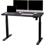 Whole Piece Electric Standing Desk, 48 x 24 Inches Height Adjustable Desk, Sit Stand Desk Home Office Desks - Black