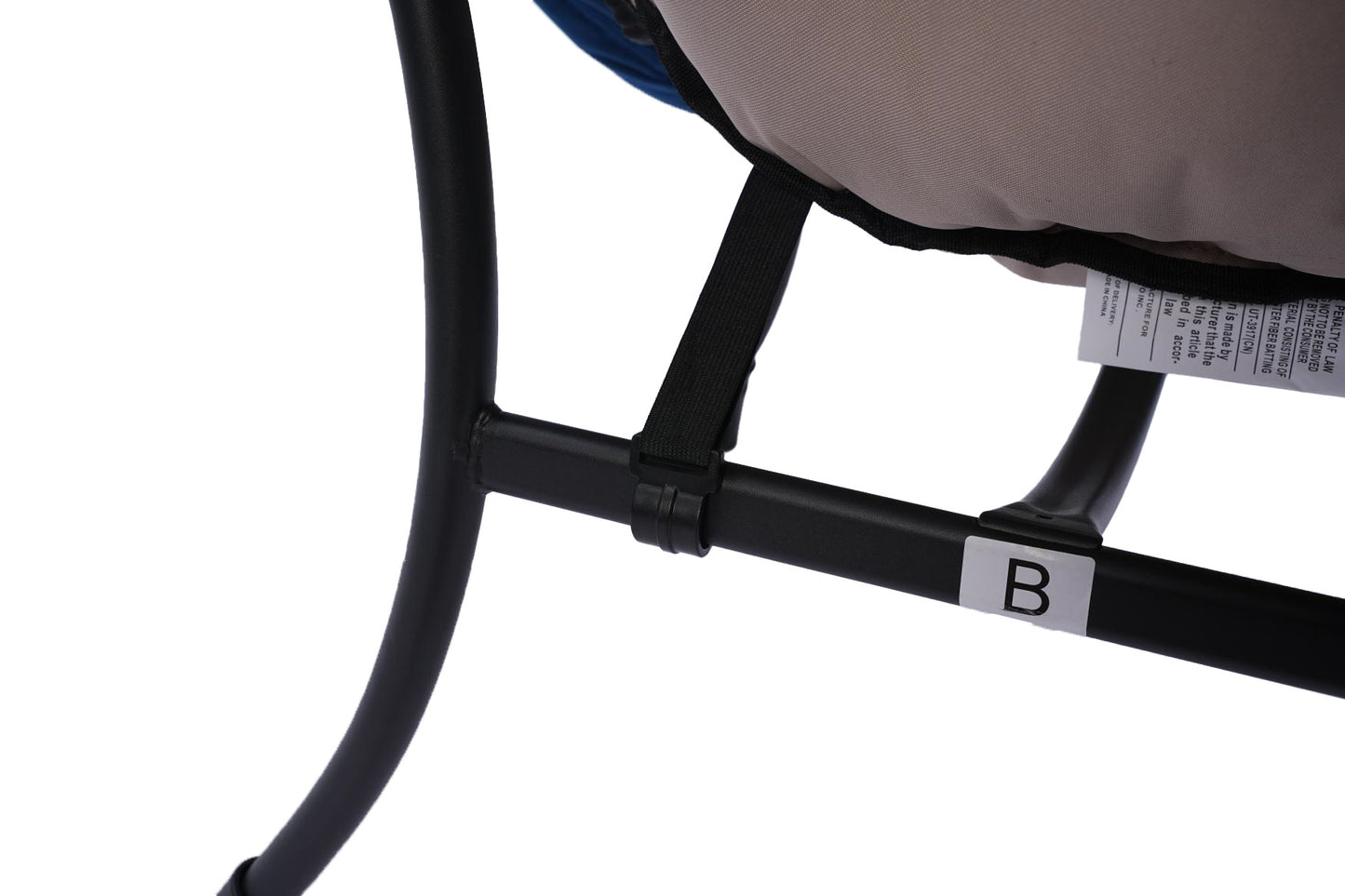 Living Room Chairs Modern Cotton Fabric Lazy Chair, Accent Contemporary Lounge Chair, Single Steel Frame Leisure Sofa Chair with Armrests and A Side Pocket (Blue)